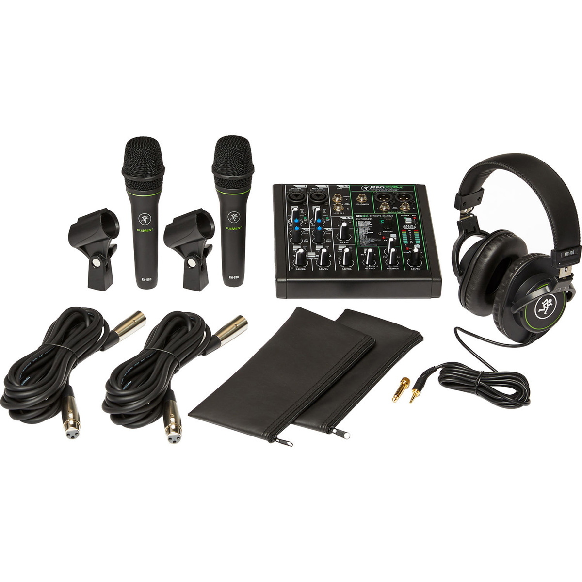 

Mackie Performer Bundle w/ ProFX6v3 Effects Mixer, 2 Dynamic Mics & Headphones