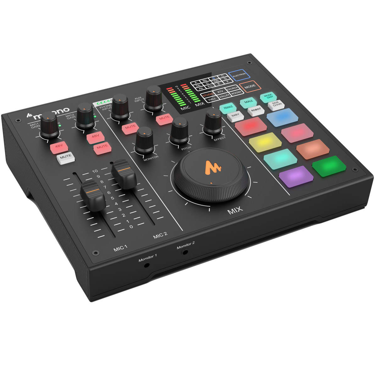 

MAONO MAONOCASTER AU-AM100 All-In-One Audio Interface Podcast Studio, Black