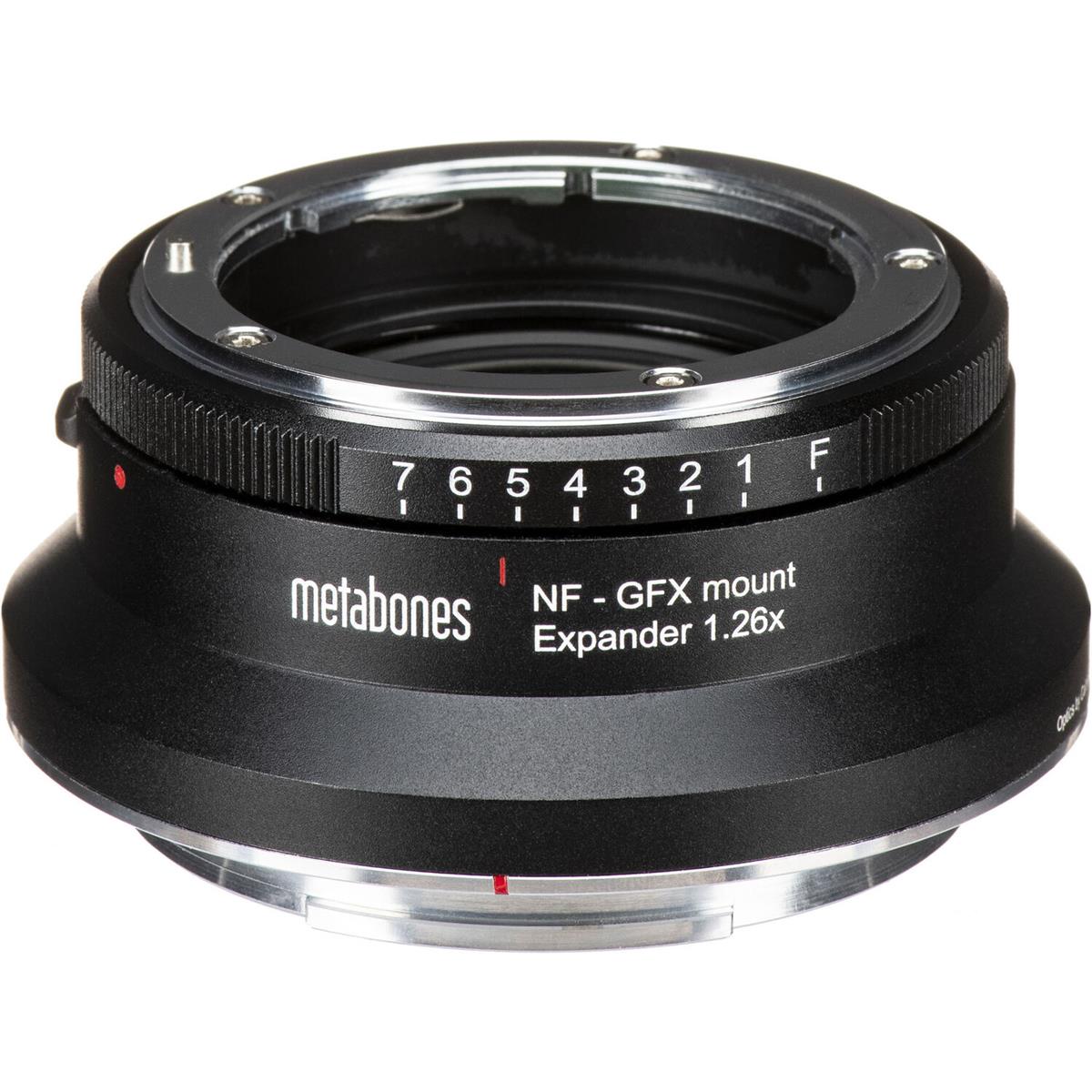 Image of Metabones Nikon G Lens to Fuji G-Mount GFX 1.26x Expander