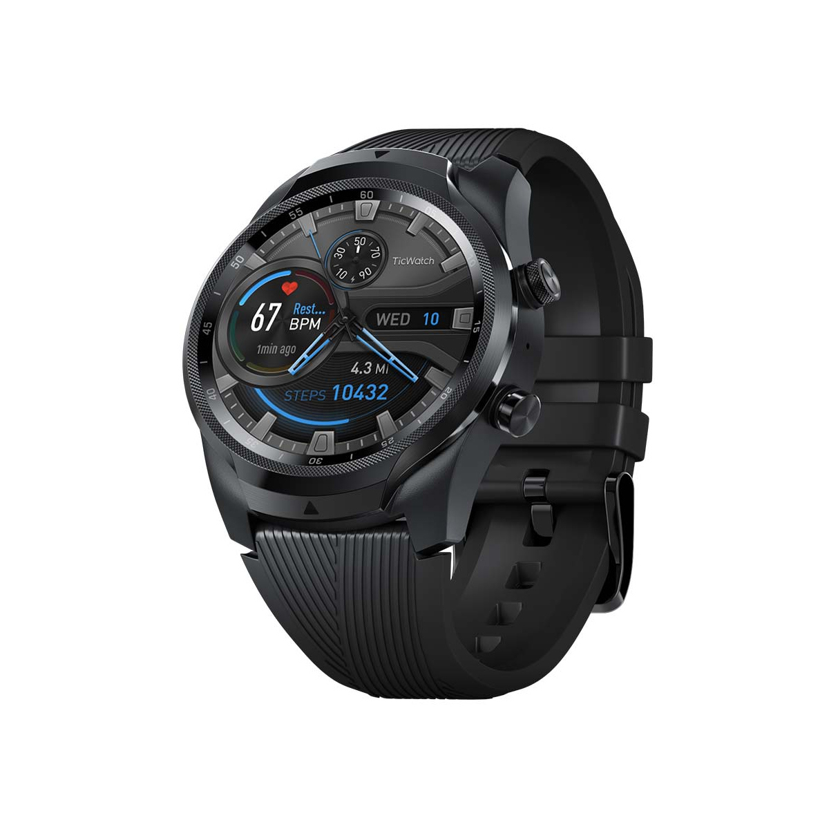 

Mobvoi TicWatch Pro Smartwatch, 4G/LTE, Black