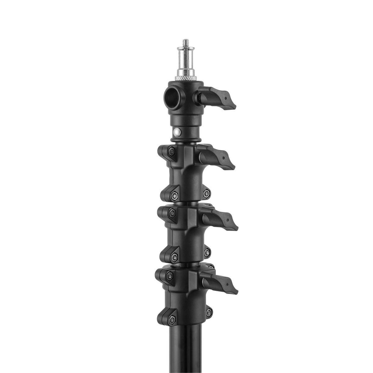 Meking MZ Series Air-Cushioned Light Stand, (7' 4-Section - Black) #MZ-2200FP