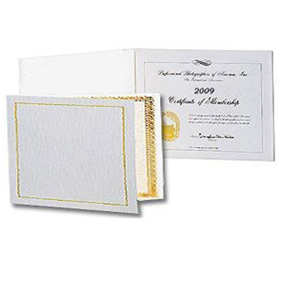 

TAP 11x8.5" Certificate Folder Frame, Ivory with Gold Foil, 25-Pack