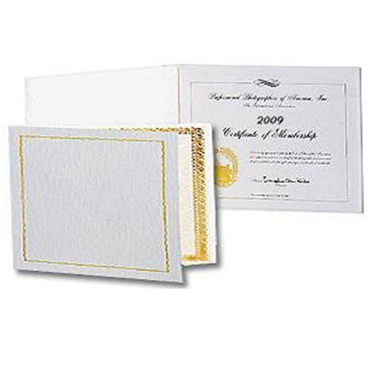 

TAP 11x8.5" Certificate Folder Frame, Ivory with Gold Foil, 25-Pack