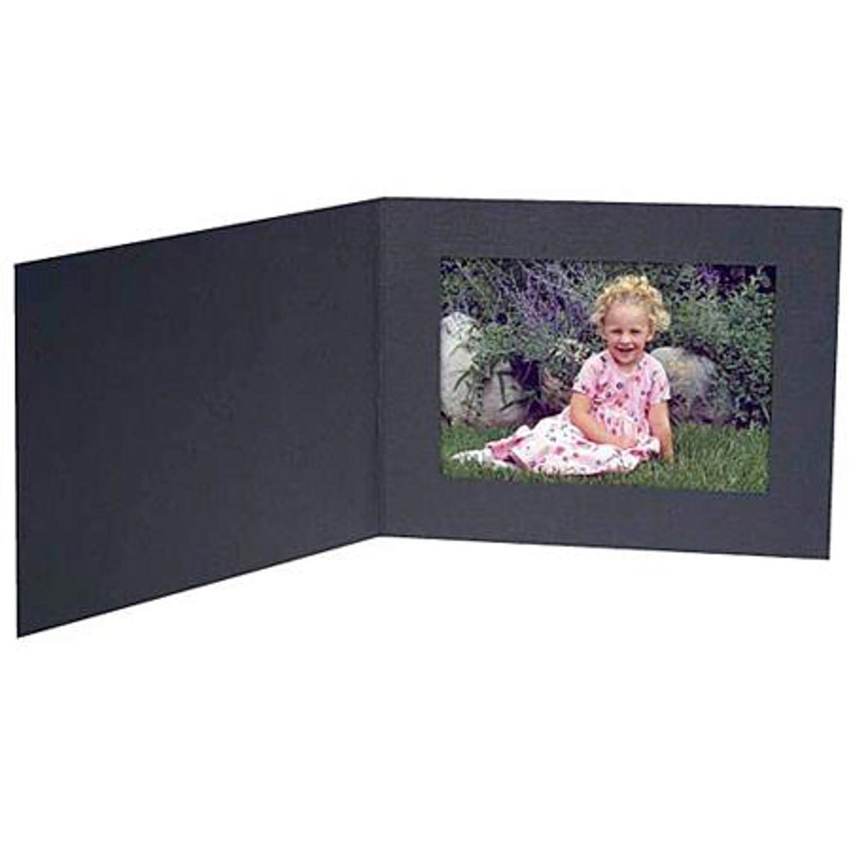 

Collectors Gallery Portrait Folder Frame for 6x4" Print, No Foil Border, Black