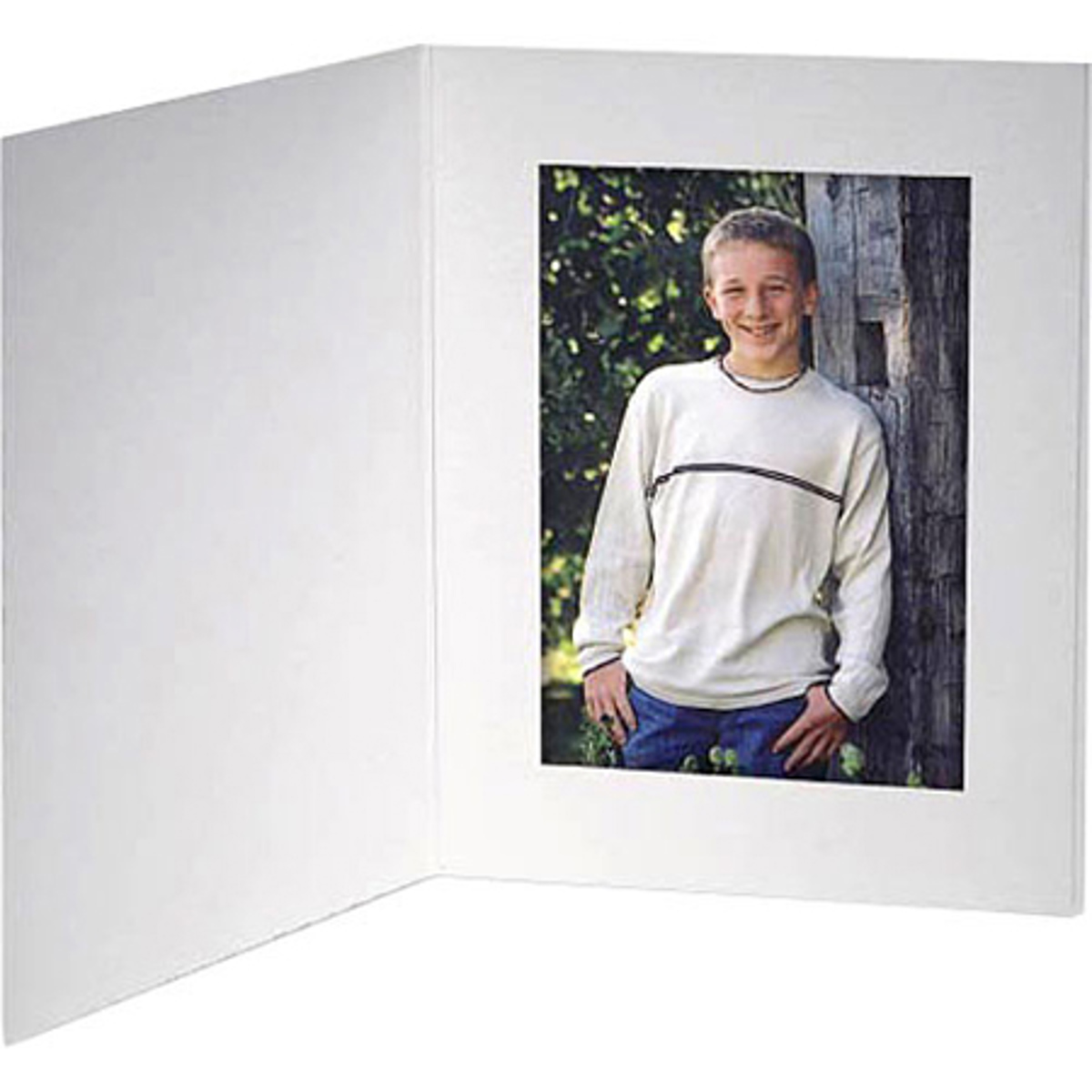

Collectors Gallery Portrait Folder Frame with Plain Border for 8x10" Print,White