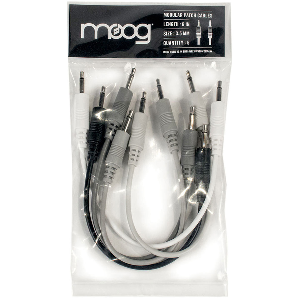 

Moog 6" Modular Patch Cable for Mother-32, DFAM, Subharmonicon & 3.5mm, 5-Pack