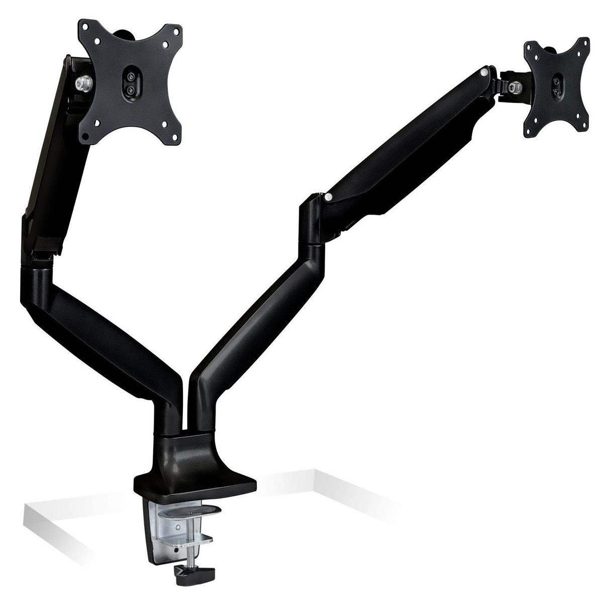 

Mount-It! Adjustable Gas Spring Desk Mount for Dual 15-34" Monitor, Black