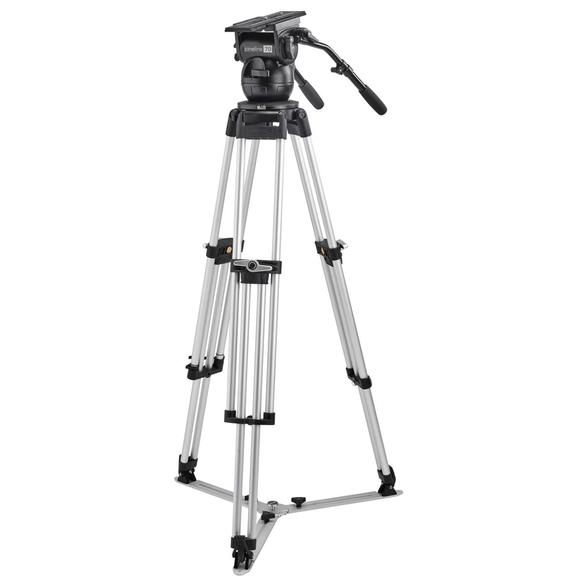 

Miller Cineline 70 Fluid Head, Mitchell Base 2-Section Al Tripod,Ground Spreader
