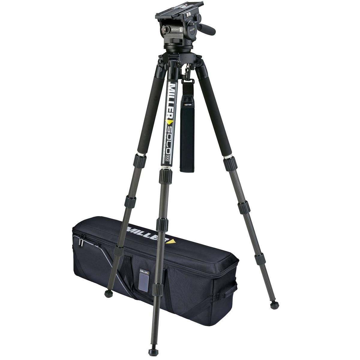 

Miller Arrowx 1 Solo 100 4-Section CF Tripod w/Fluid Head,Mid-Level Spreader