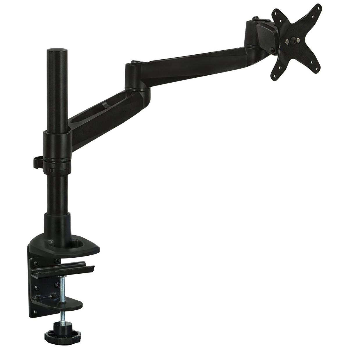 

Mount-It! MI-33111B Single Monitor Dual Arm Articulating LCD Desk Mount, Black