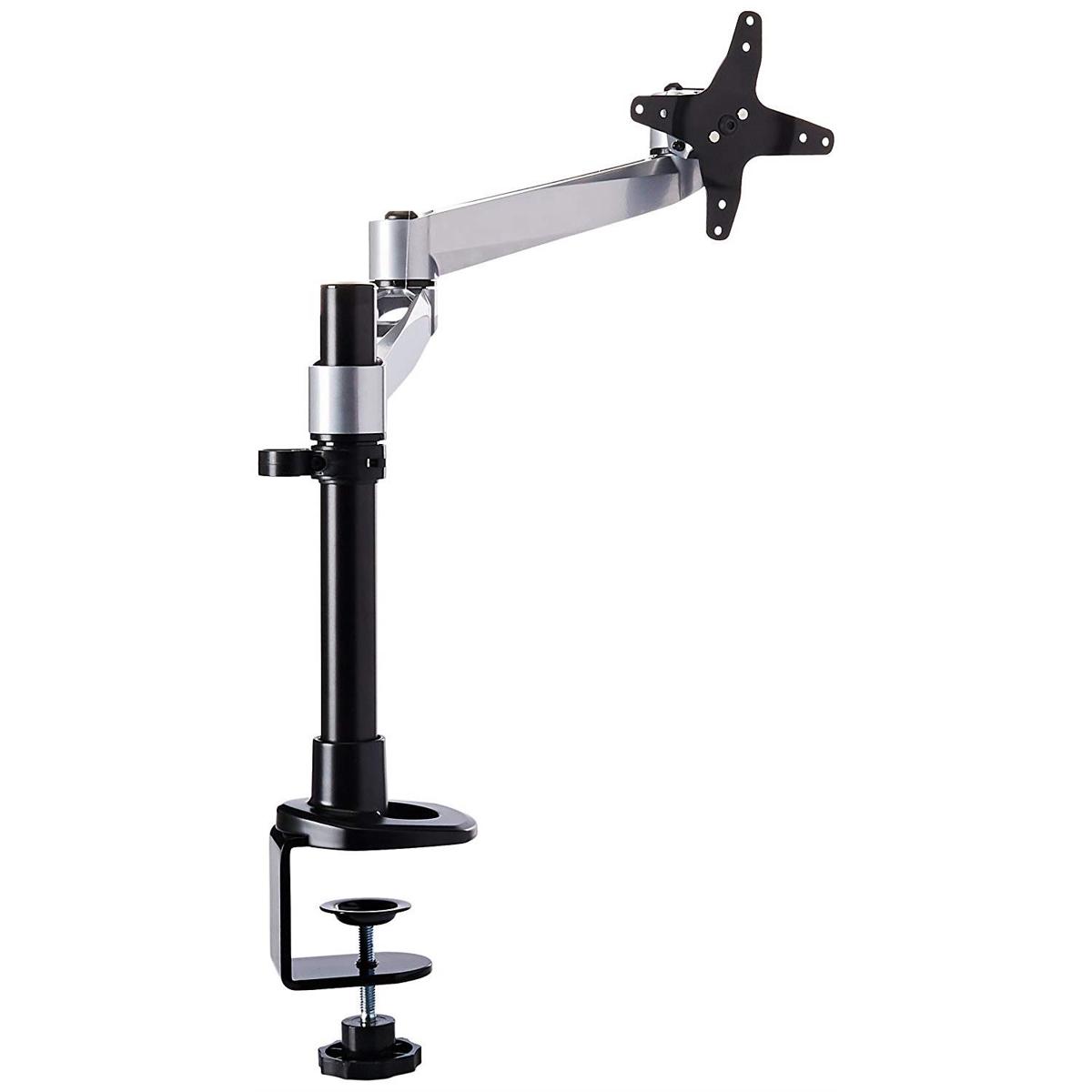 

Mount-It! MI-33116 Single Monitor Dual Arm Articulating LCD Desk Mount, Silver