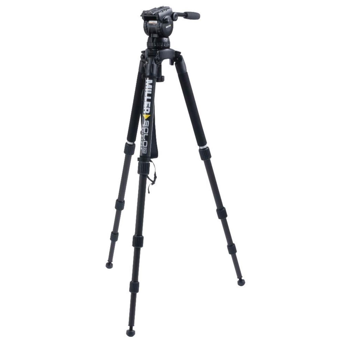 

Miller CX14 Solo 100 4-Section CF Tripod w/Fluid Head & Mid-Level Spreader