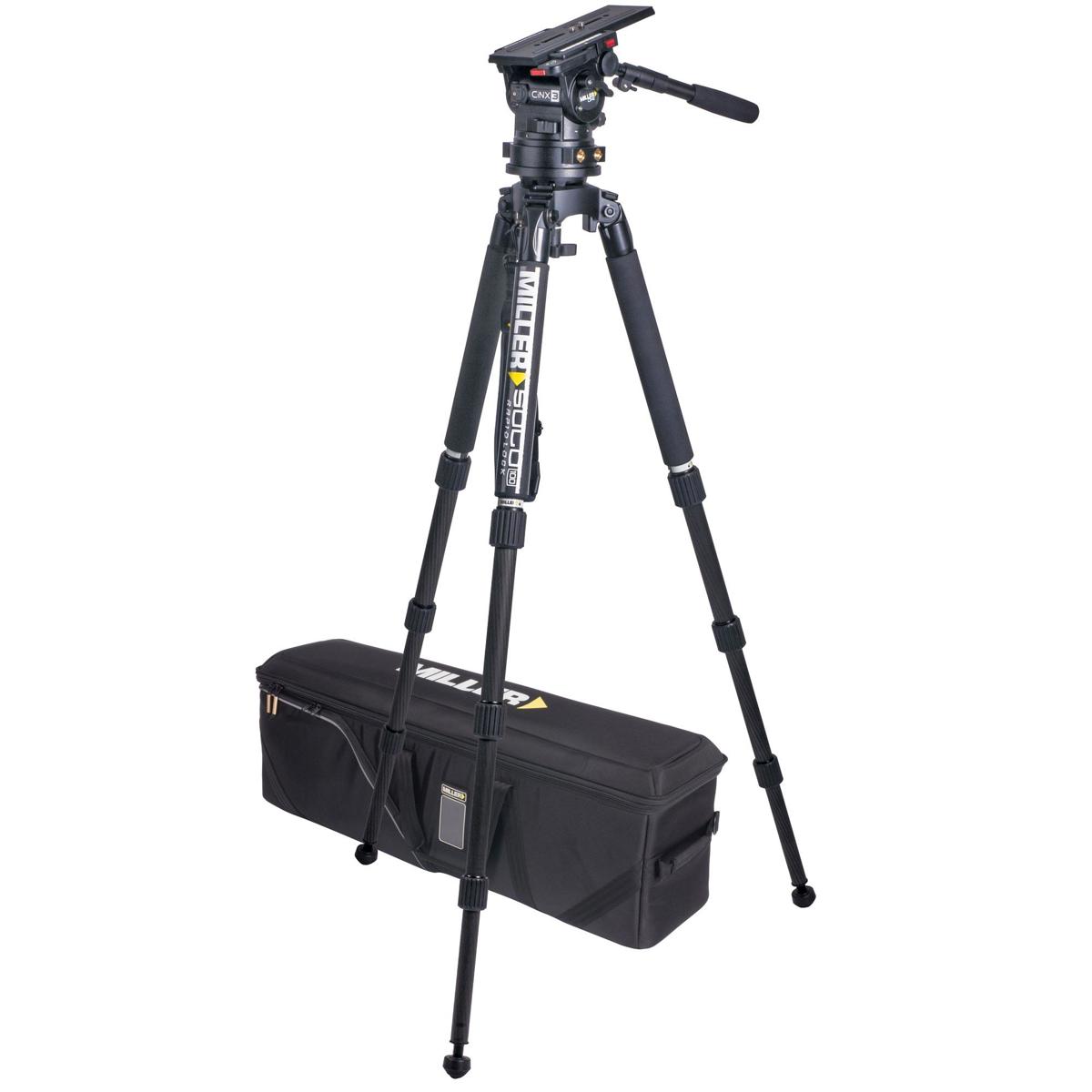 

Miller CiNX 3 Solo-Q 100 4-Section Carbon Fiber Tripod with Fluid Head