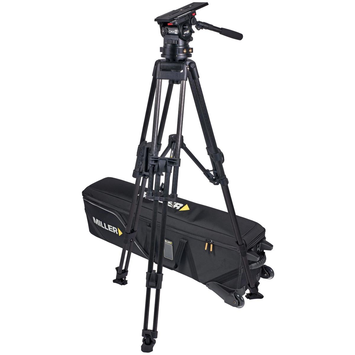

Miller CiNX 5 HD 100 3-Section CF Tripod w/Fluid Head, Mid-Level Spreader