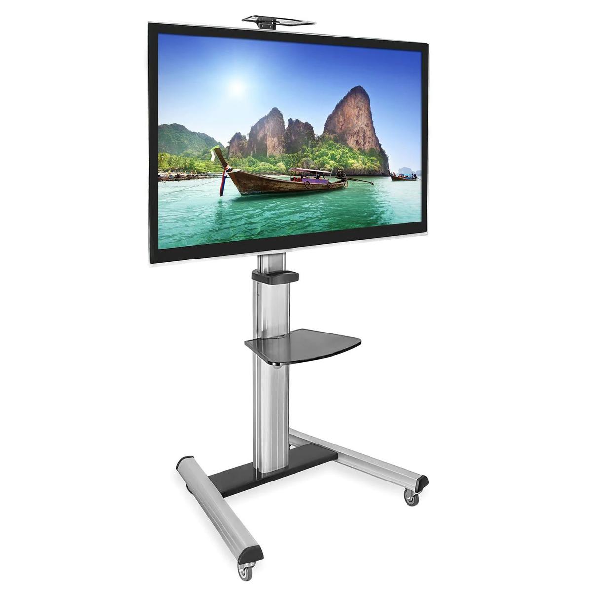 

Mount-It! Heavy Duty TV Cart with Shelf and Rolling Casters for 32-70" Screens