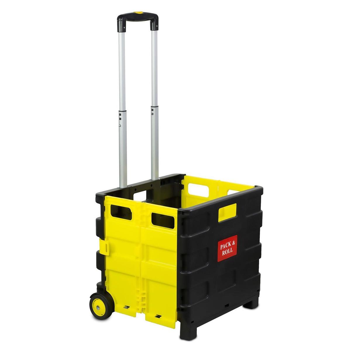 

Mount-It! Folding and Collapsible Hand Crate on Wheels, 55 lbs Capacity