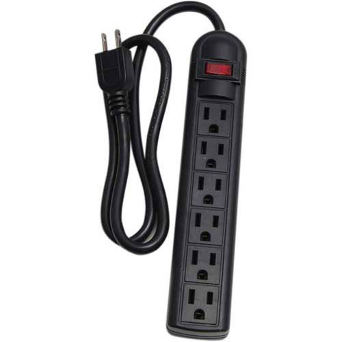 

Milspec 6 Outlet Power Strip with 3' Cord, Black