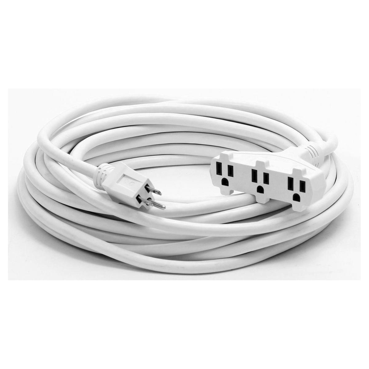 

Milspec 25' Pro Classic SJTW 12/3 Triple Tap Extension Cord, White