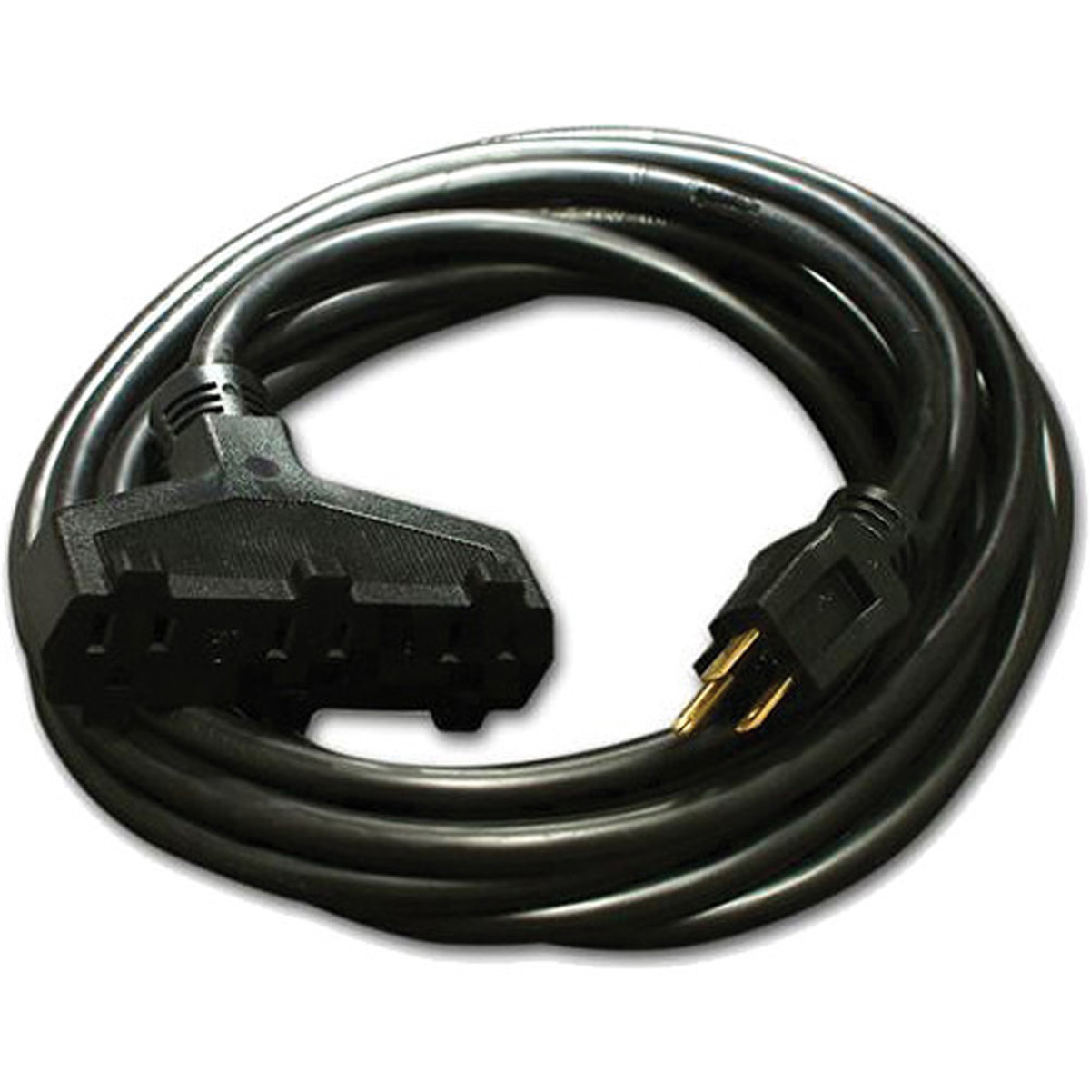 

Milspec 10' Pro Power SJTW 12/3 AWG Triple Tap Extension Cord, Black