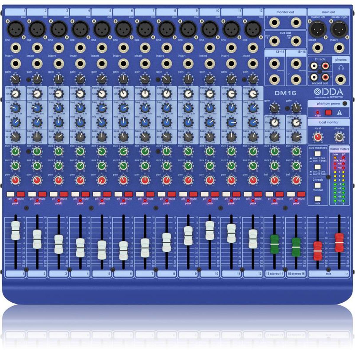 Midas DM16 16 Входной аналоговый концертный и студийный микшер с микрофонным предусилителем