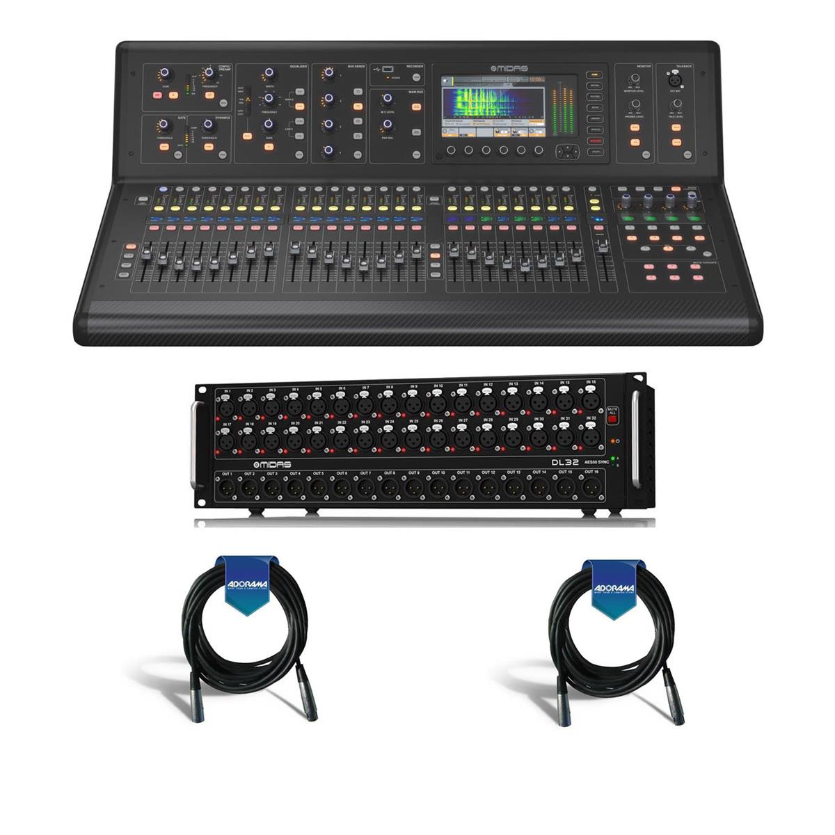 Image of Midas M32 LIVE Digital Console for Live and Studio with Accessory Bundle