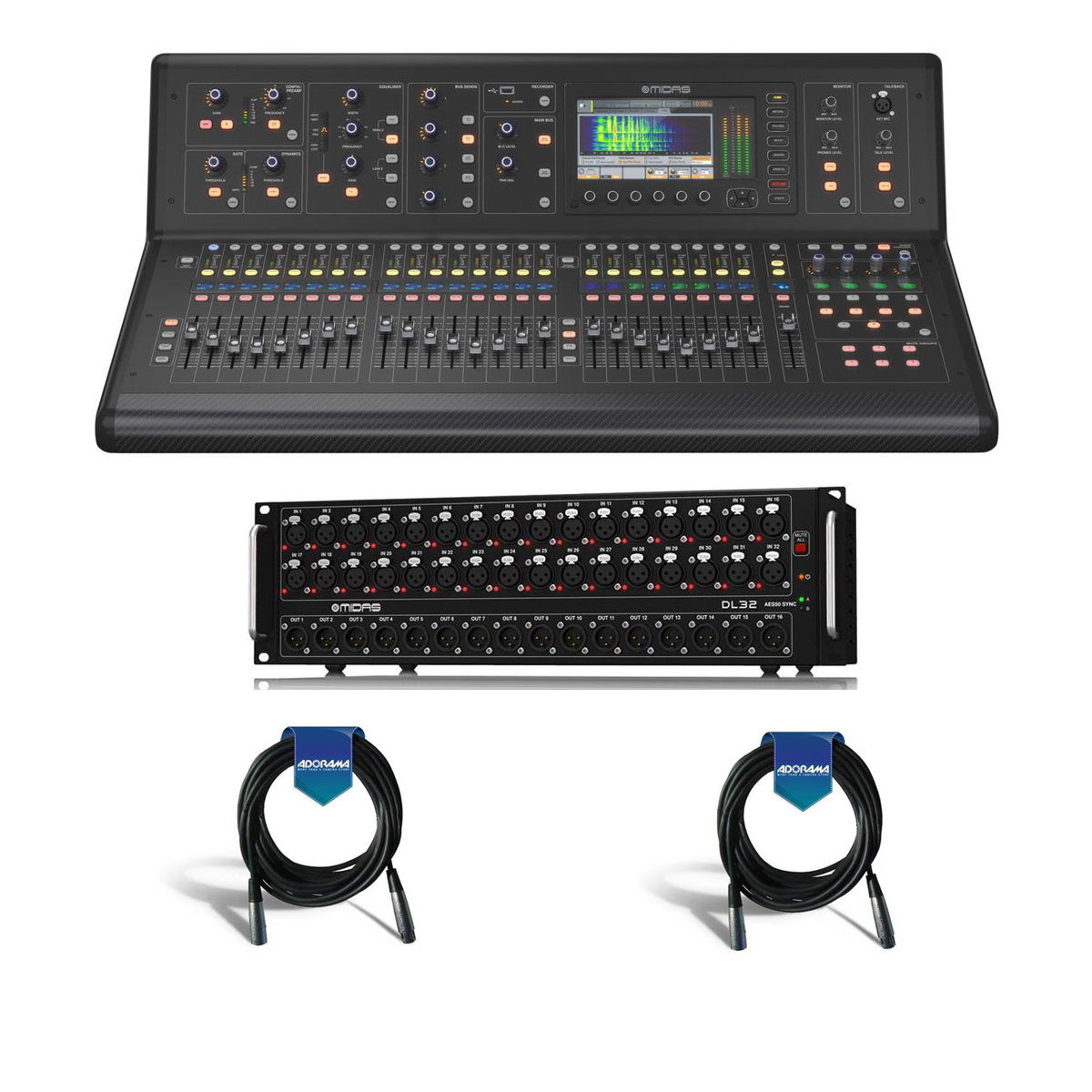 

Midas M32 LIVE Digital Console for Live and Studio with Accessory Bundle