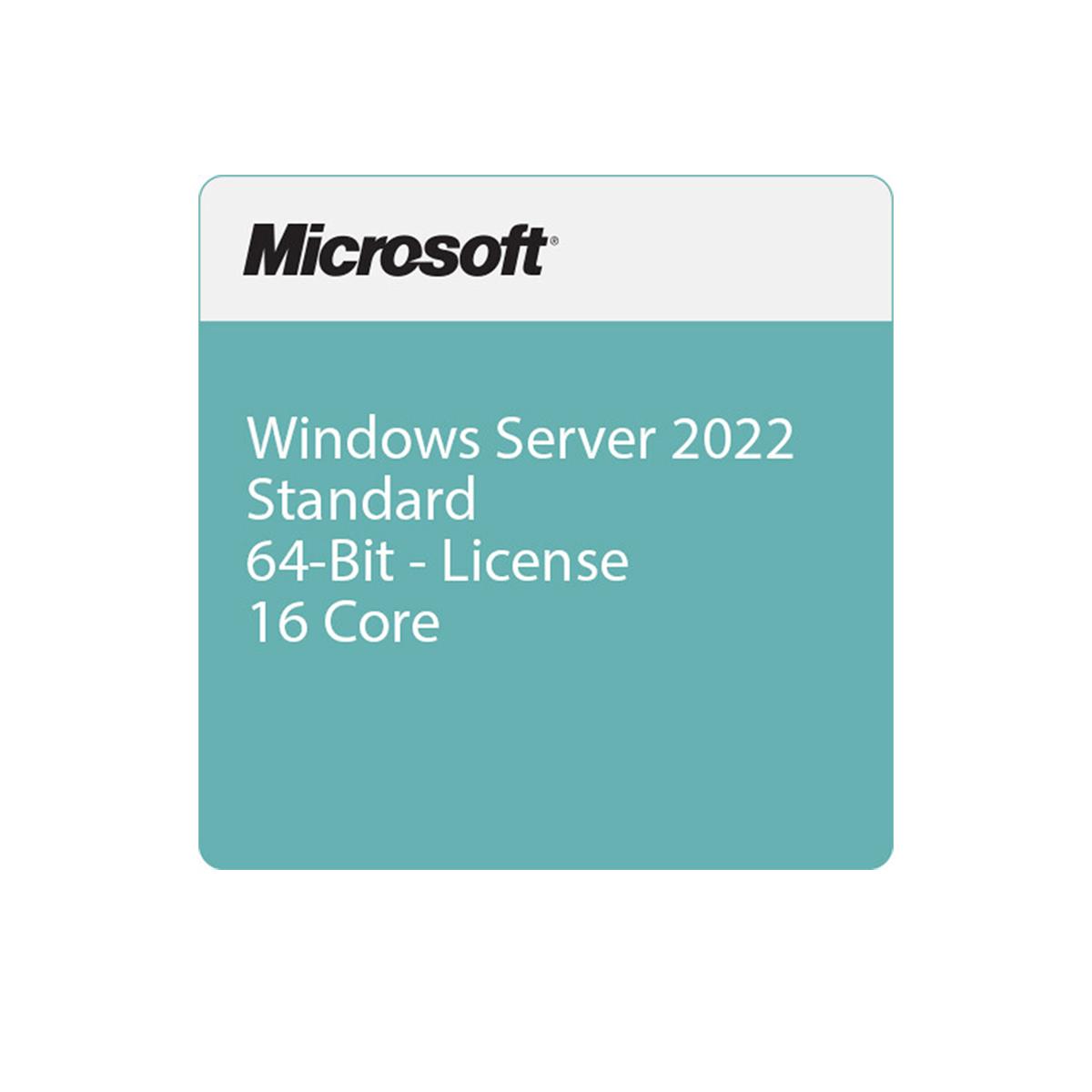 Image of Microsoft Windows Server 2022 Standard 16 Core 64-Bit License