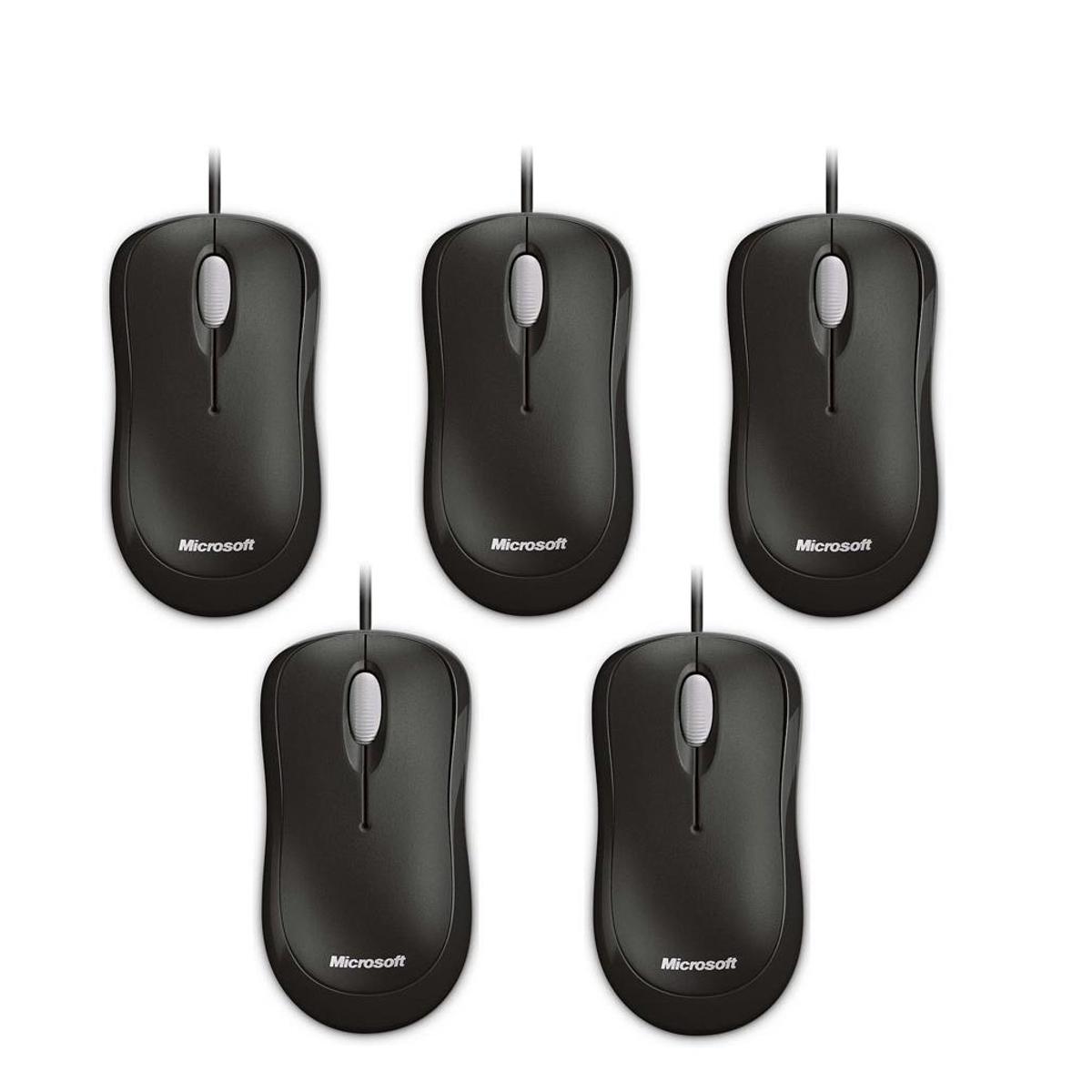 

Microsoft Optical USB Mouse, Black, 5-Pack