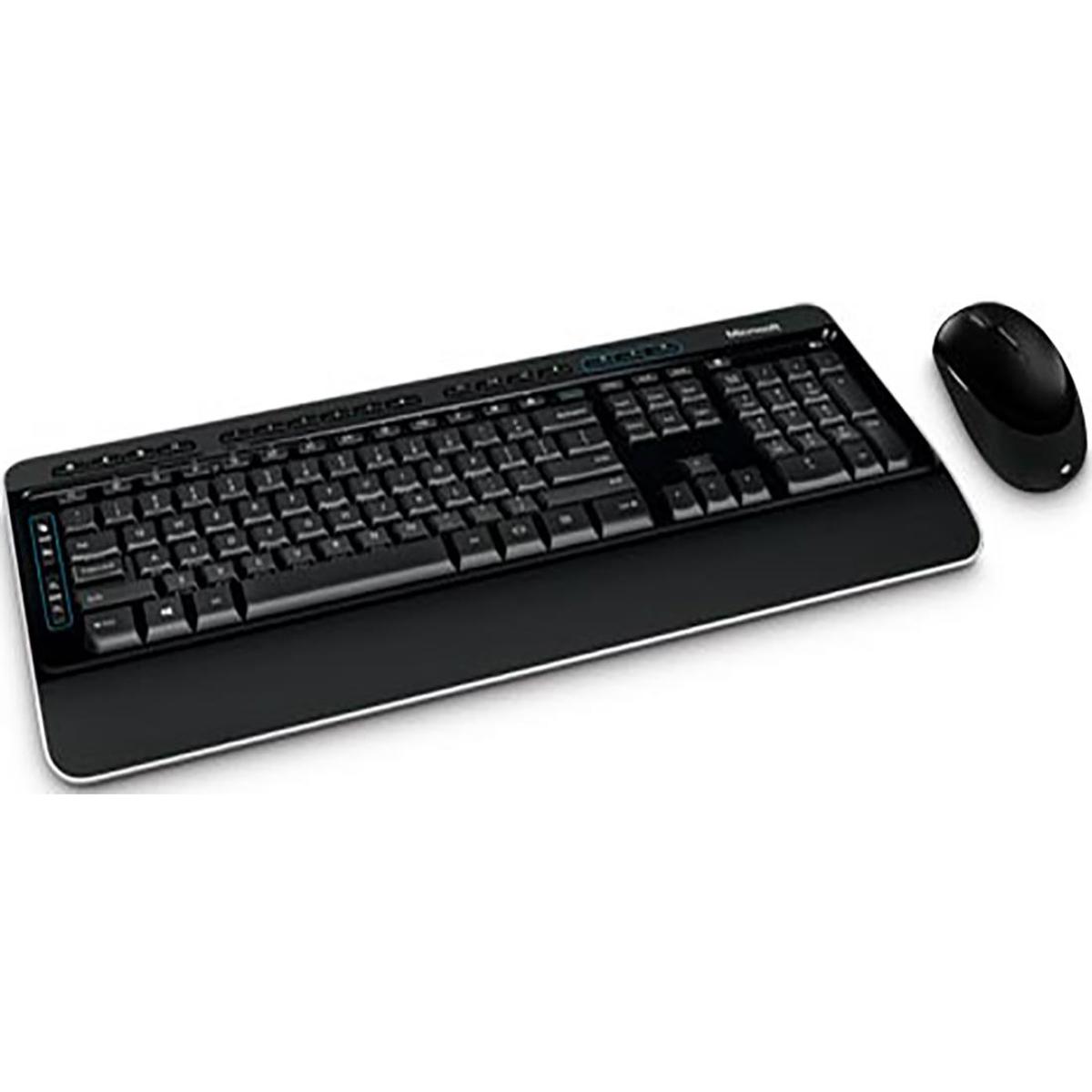 

Microsoft Wireless Desktop 3050 Keyboard and Mouse, 30' Range, Standard Design