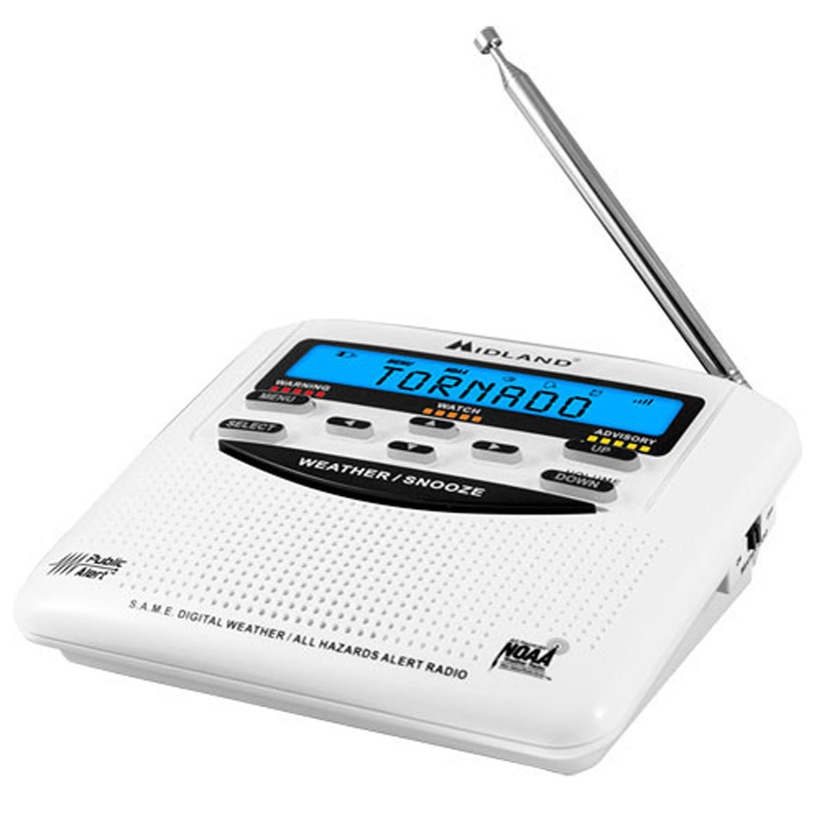 

Midland WR-120 Emergency Weather Alert Radio with Alarm Clock, Box