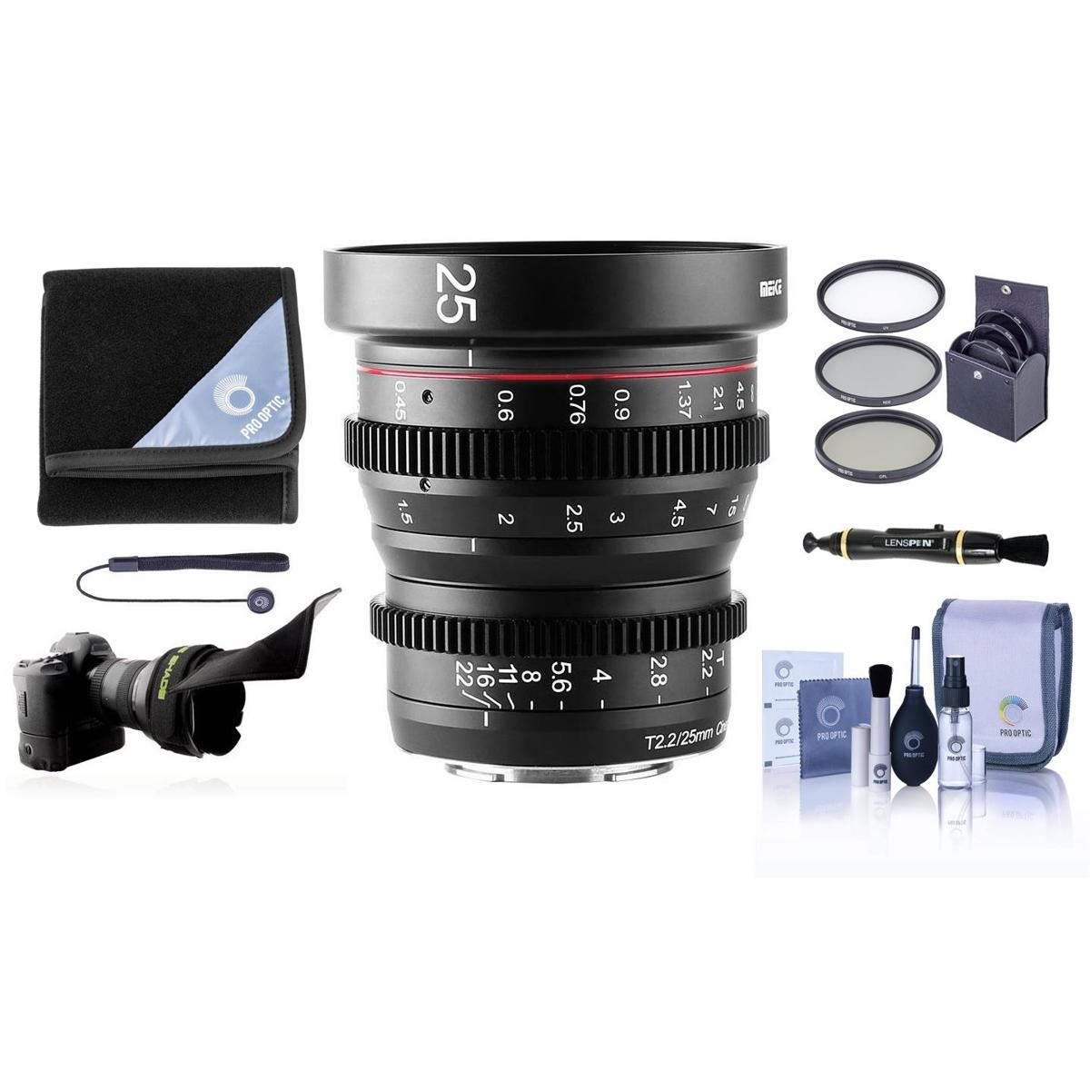 

Meike 25mm T2.2 Cinema Lens for Sony E with Free Accessories Kit
