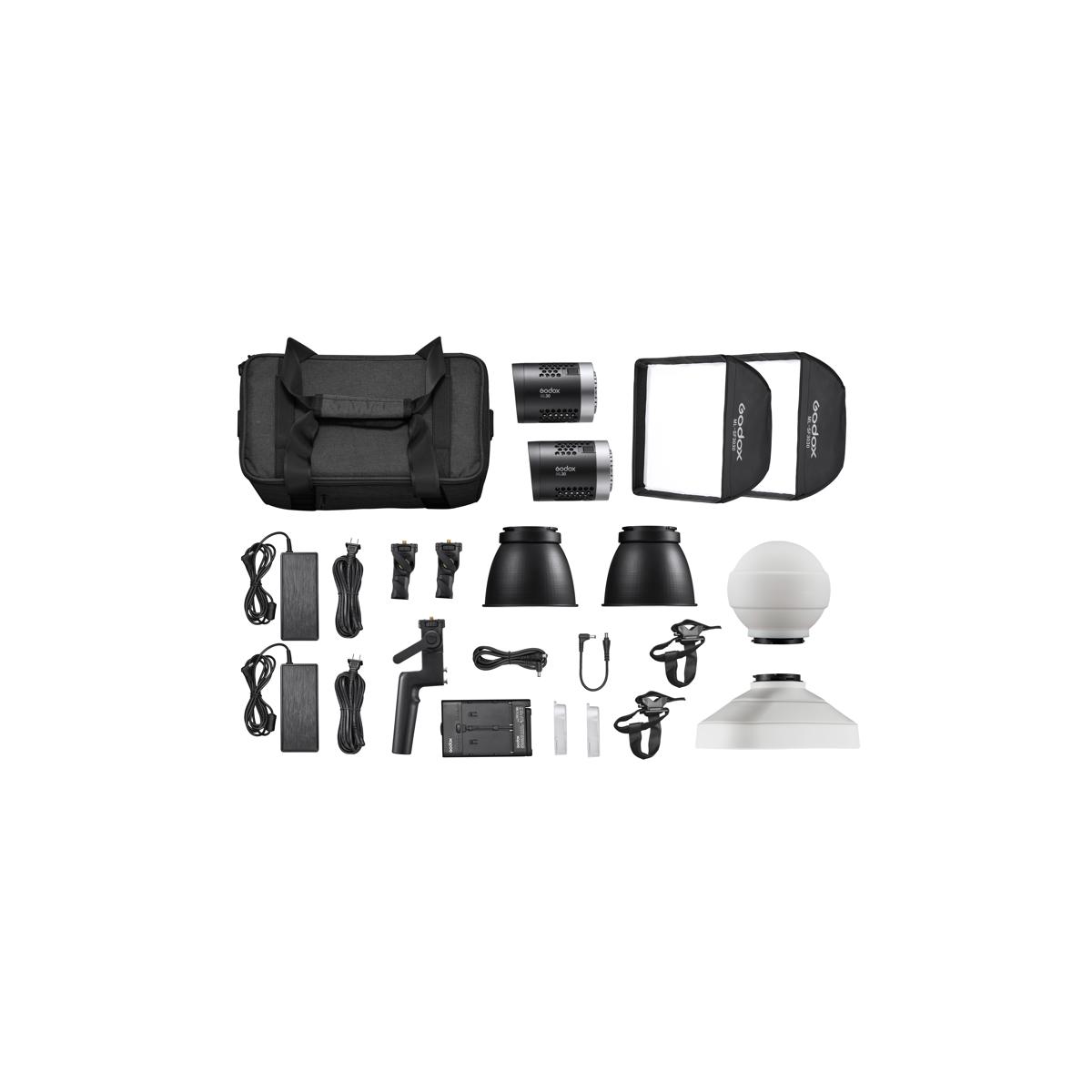 

Godox ML30 dainty LED light 2-light kit
