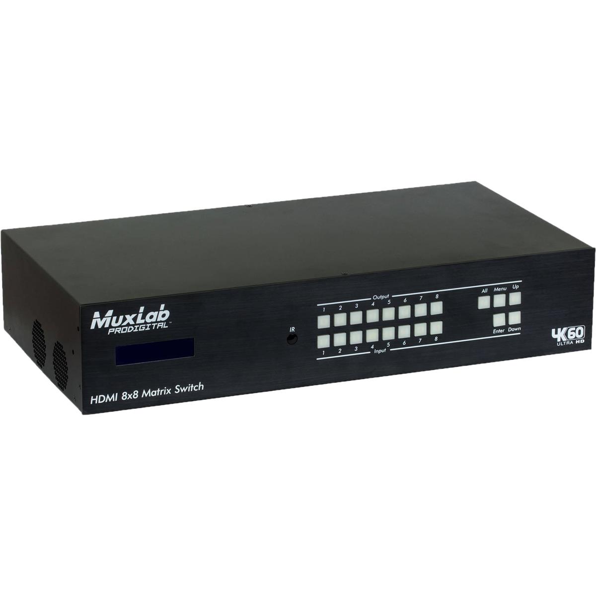 Image of Muxlab MuxLab HDBT PoC 4K/60 HDMI 8x8 Matrix Switch Kit