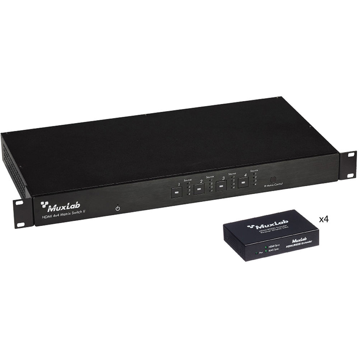 

Muxlab HDMI 4x4 Matrix Switch United States Kit