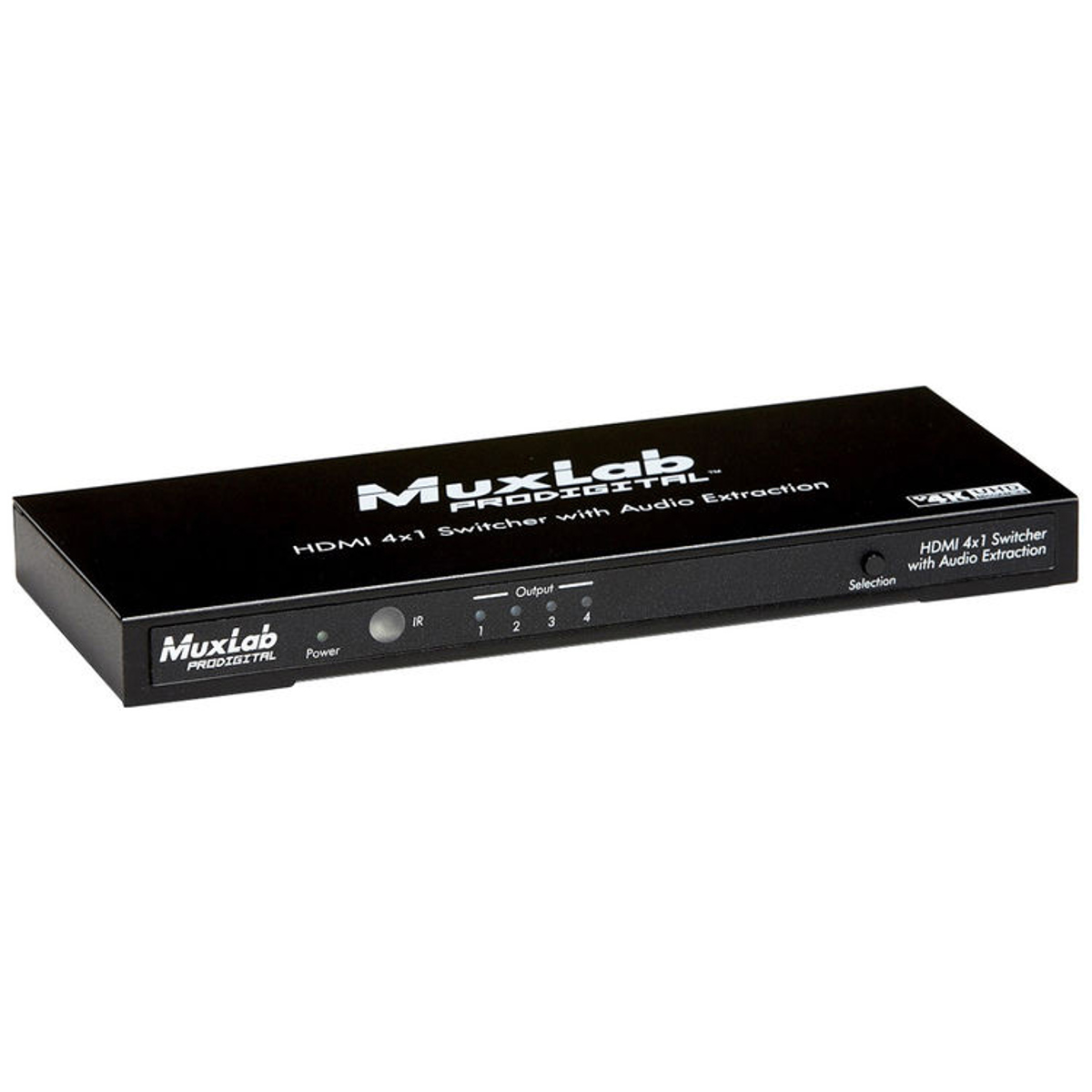 Image of Muxlab HDMI UHD-4K 4x1 Switcher with Audio Extraction