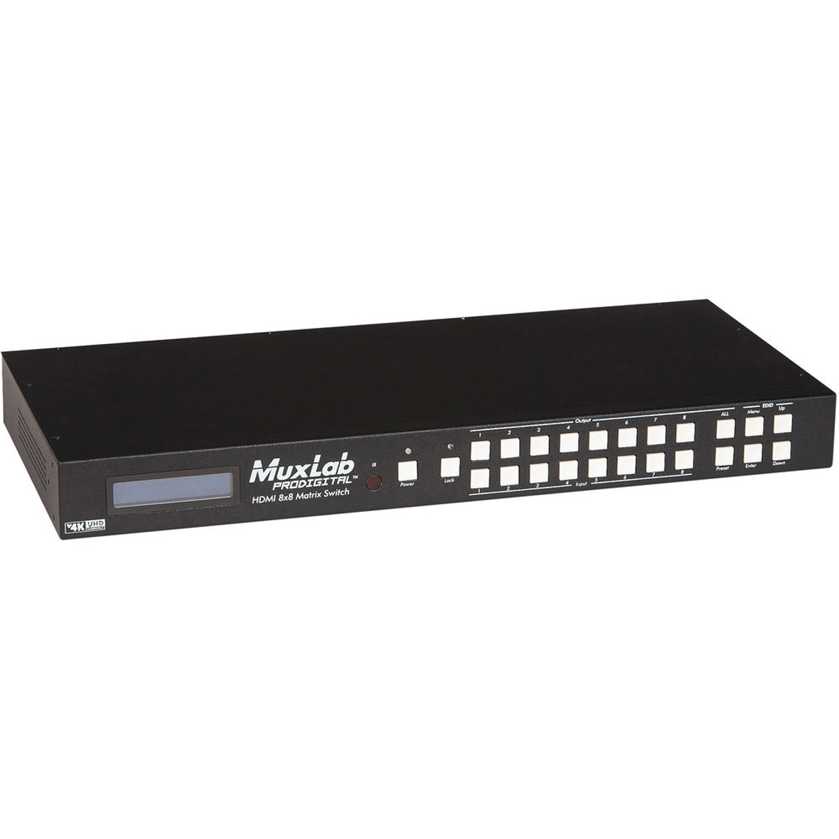 

Muxlab 4K HDMI 8x8 Matrix Switch with 9x IR Sensors and 8x IR Emitters