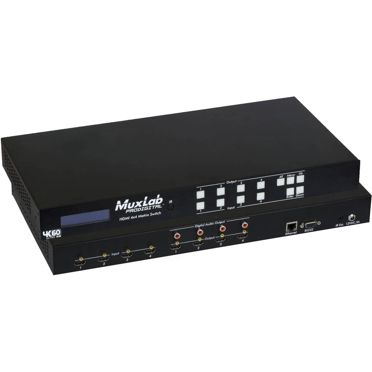 

Muxlab 4x4 4K UHD HDMI Matrix Switcher