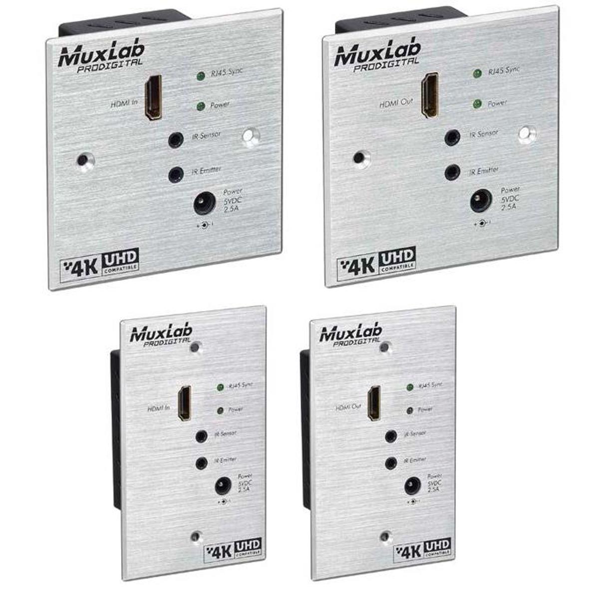

Muxlab HDMI UHD-4K Wall-Plate Extender Kit with HDBT Lite, United Kingdom