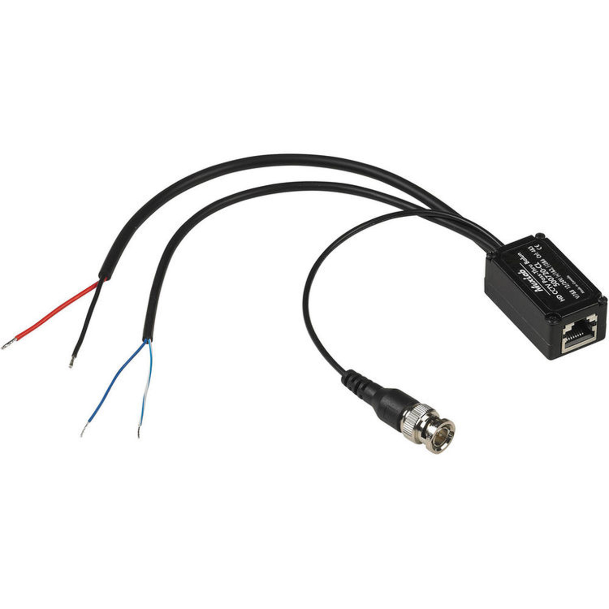 Image of Muxlab CCTV Pass-Thru Balun with Cable Leads