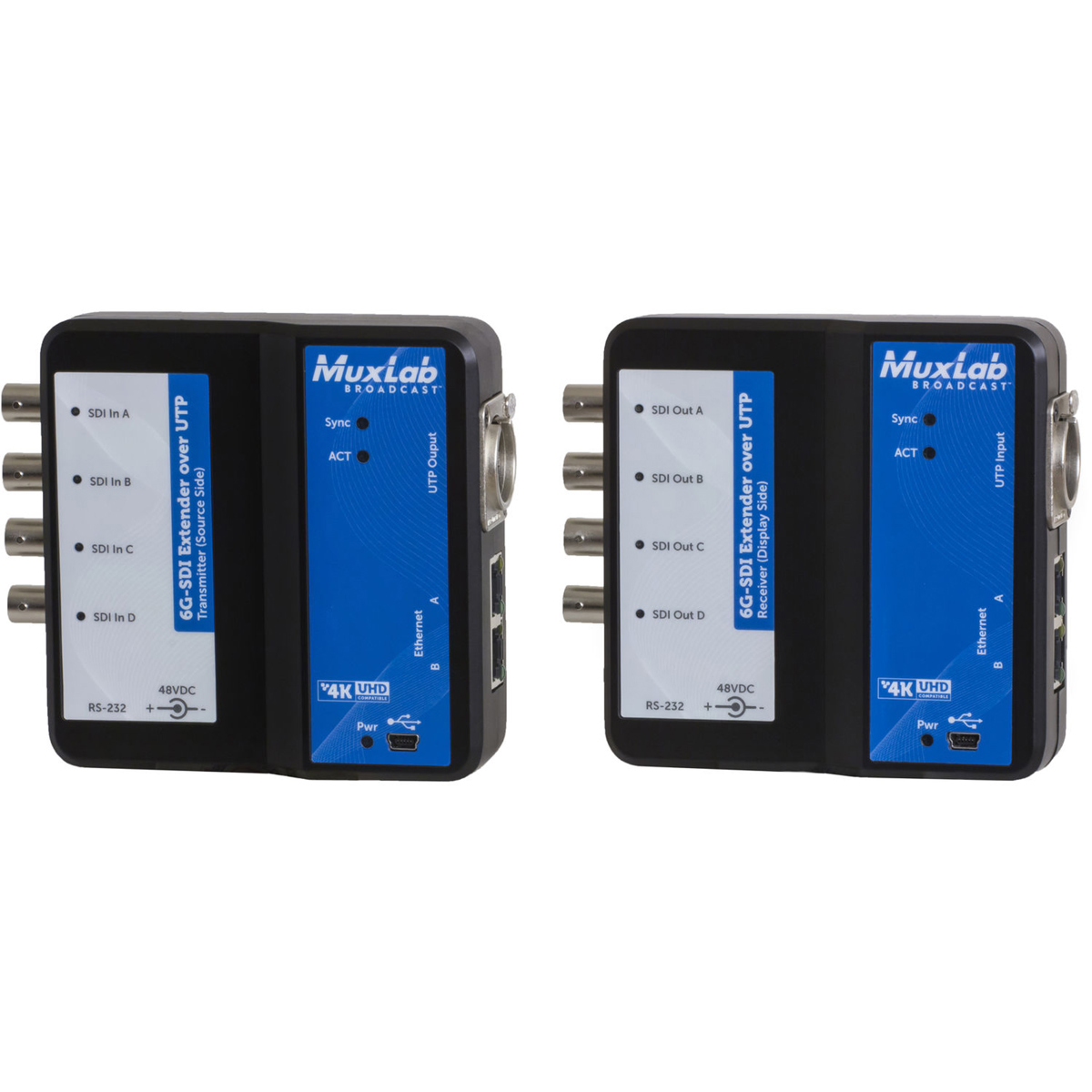 

Muxlab MuxLab 6G-SDI Extender Over UTP Kit with Ethernet