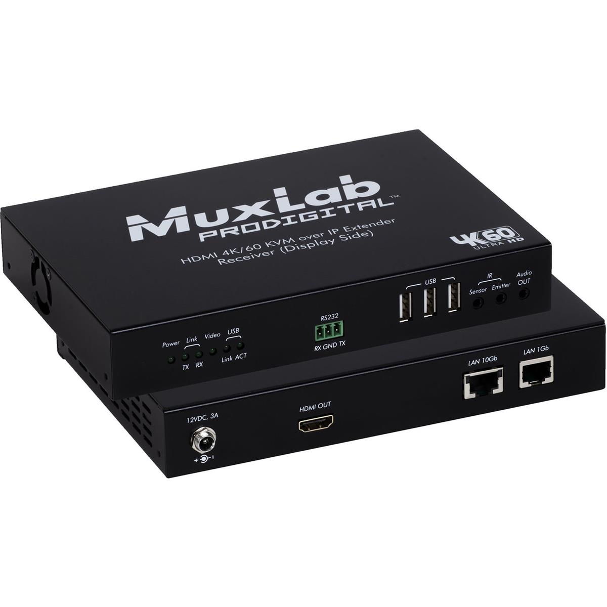 Image of Muxlab MuxLab 4K/60 HDMI KVM Over IP Receiver