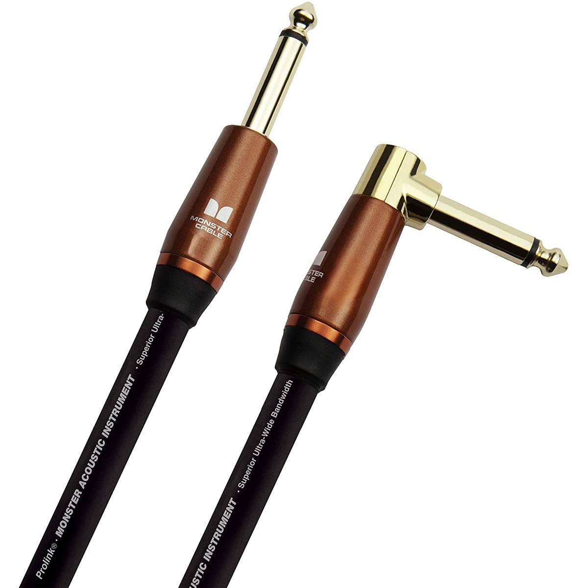 Photos - Cable (video, audio, USB) Monster Cable 12' Prolink  Acoustic Pro Cable, Right Angle to Strai 