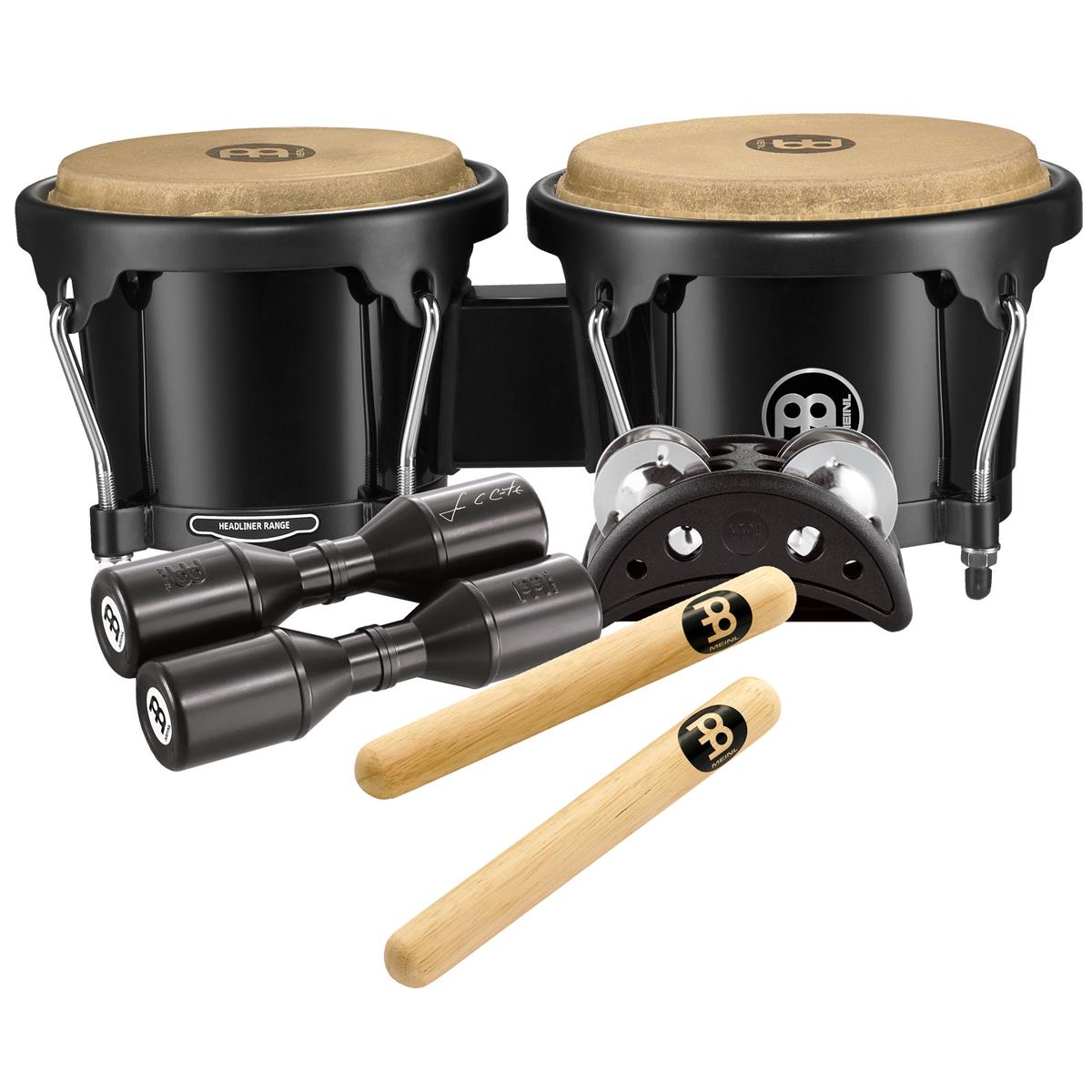 Image of Meinl Journey Bongo Percussion Pack with Foot Tambourine