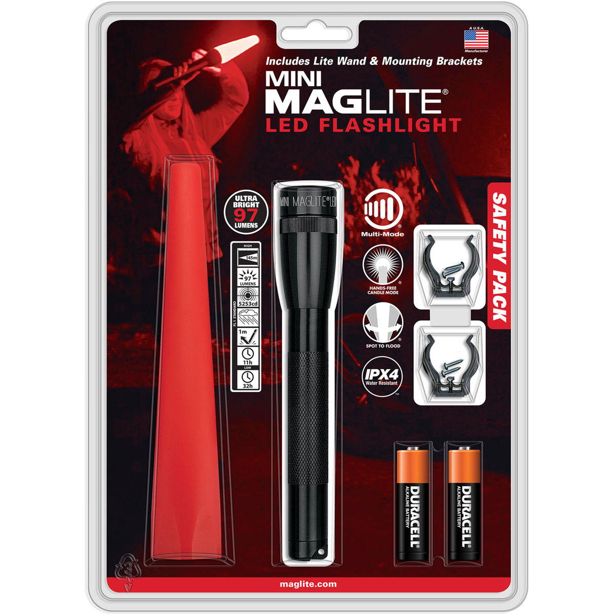 

MagLite Mini MagLite 2-Cell AA LED Flashlight Safety Pack, Blister Packaging
