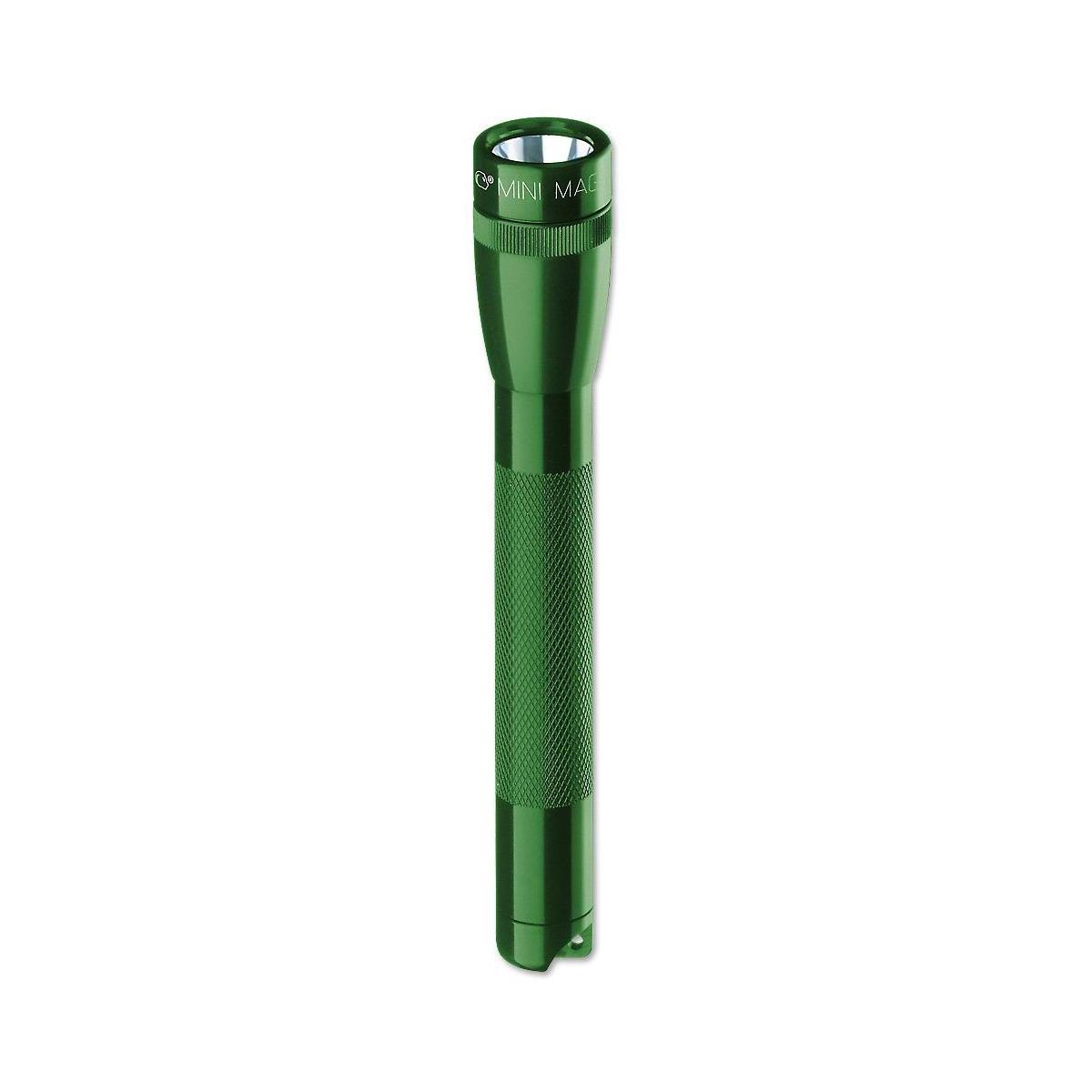 Mini Maglite Torch With Batteries AAA  And Clip New Green 