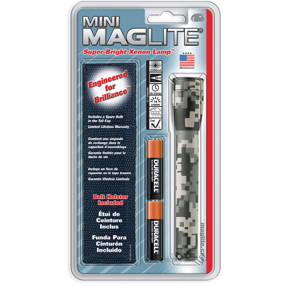 

MagLite Maglite Mini 2-Cell AA Flashlight with Holster, Universal Camo