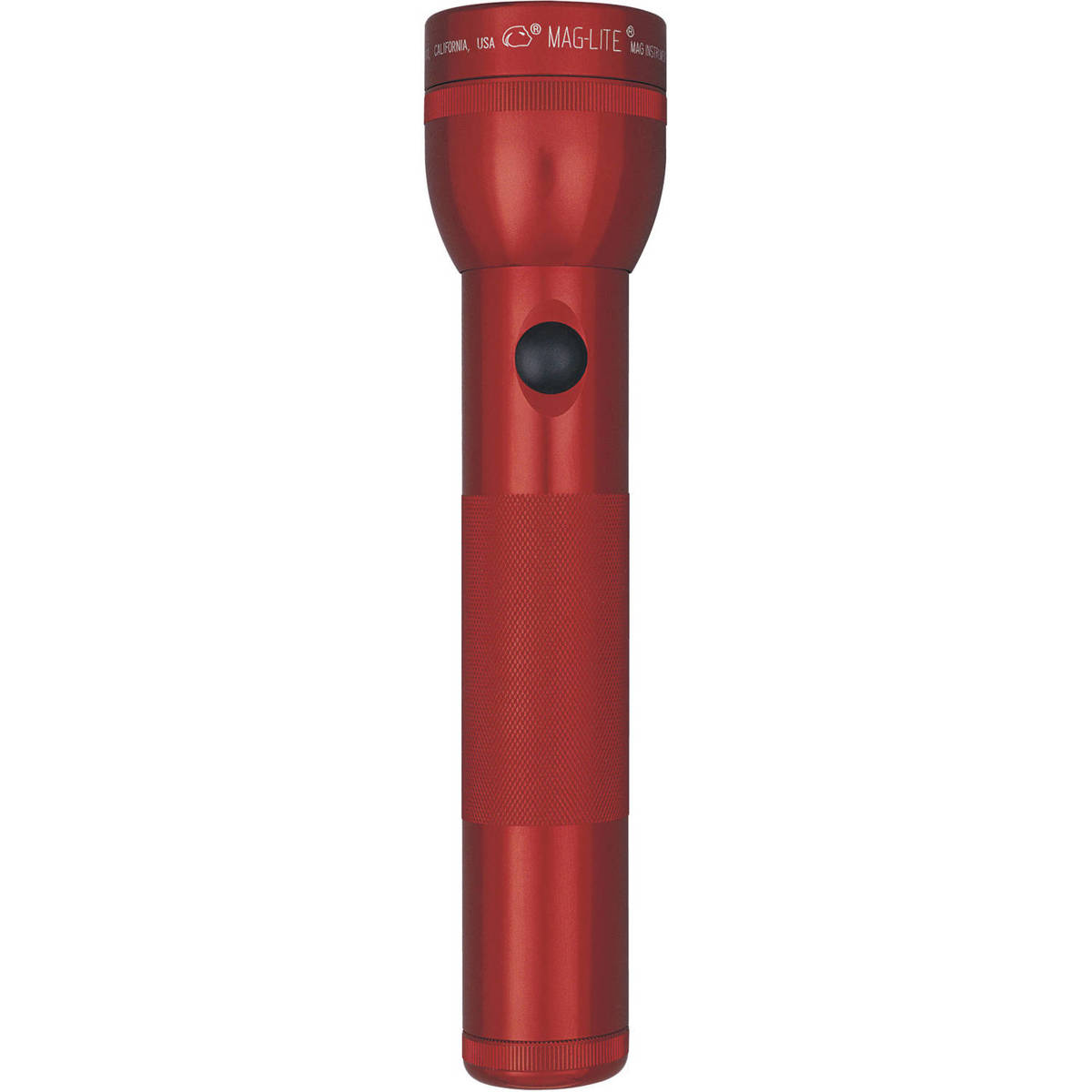 

MagLite Maglite S2D036 White Star Flashlight with 2 D Alkaline Batteries, Red