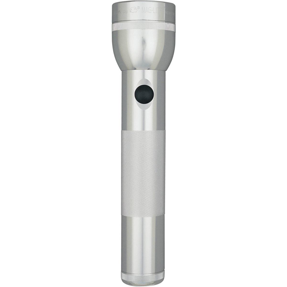 White Star Flashlight with D Batteries, Silver - MagLite S2D106