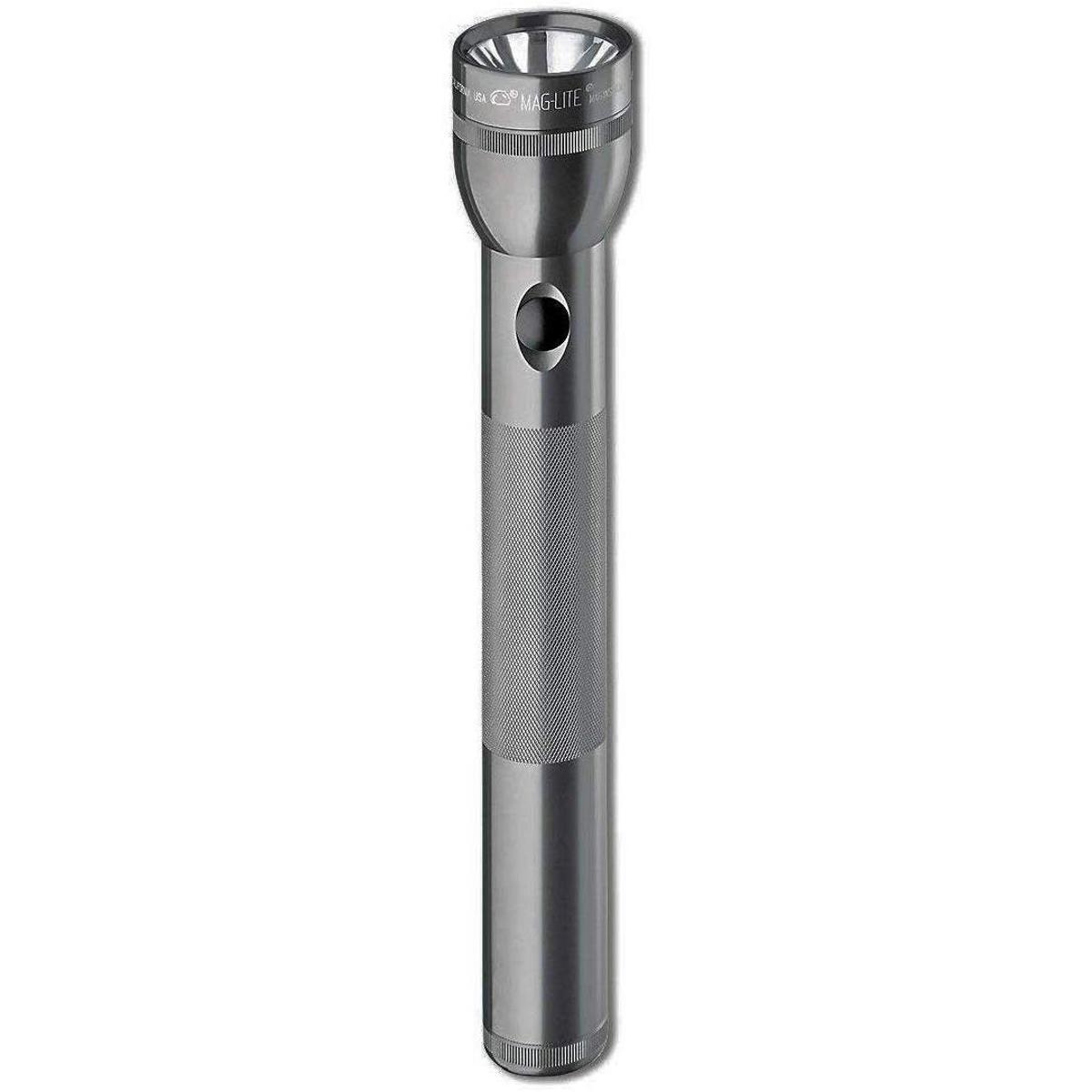 

MagLite 3-Cell D Flashlight with 2 White Star Lamps, 45 Lumens, Gray Pewter