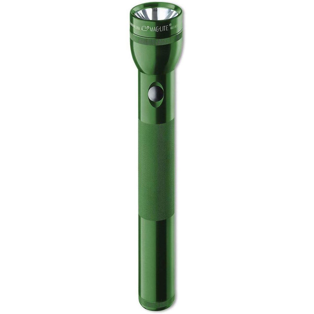 

MagLite 3-Cell D Flashlight with 2 White Star Lamps, 45 Lumens, Dark Green
